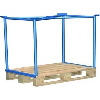 Stavebniny Paletový nástavec typ 65, modrý, 80 x 120 x 80 cm