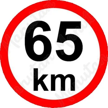 Kancelář Omezení rychlosti 65 km/h, samolepka D 150 mm