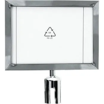 Kancelář Informační tabulka k zahrazovacím sloupkům Manutan Expert 2 m, stříbrná, horizontální