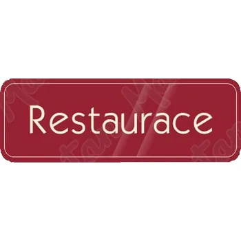 Kancelář Restaurace, samolepka 200 x 70 x 0,1 mm, modrá