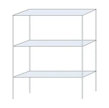 Dílenský regál Kovový regál Andras, základní, 200 x 150 x 40 cm, 1 200 kg, 3 police, pozink