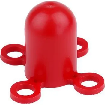 Stavebniny Klobouček na zahrazovací sloupek, červený