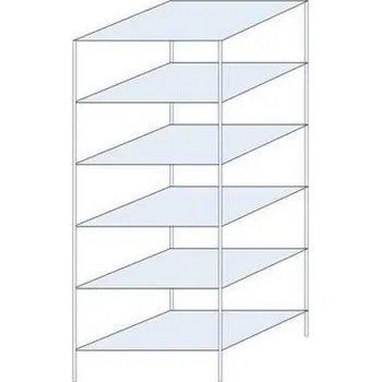 Dílenský regál Kovový regál Taranis, základní, 250 x 100 x 80 cm, 1 960 kg, 6 polic, stříbrný