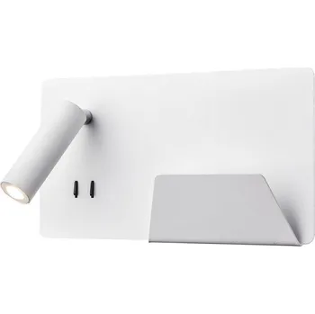 Nástěnné svítidlo SLV - BIG WHITE SOMNILA SPOT vnitřní nástěnné svítidlo LED 3000K, bílá, verze vpravo vč. USB přípojky - BIG WHITE (SLV) LA 1003458