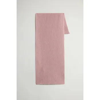 Šála ŠÁLA WOOLRICH CASHMERE RIBBED SCARF WOODROSE