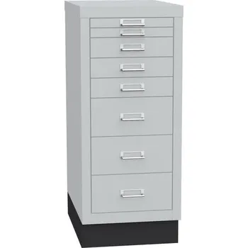 Kartotéka Jednořadá kovová kartotéka A4 Esk, 8 zásuvek, šedá