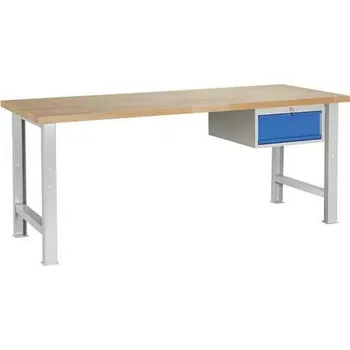 Dílenský stůl Dílenský stůl Weld se zásuvkou, 84 x 200 x 80 cm, šedý