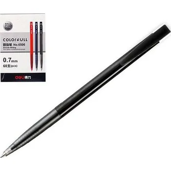 Kancelář Propiska jednorázová DELI, černá, 60ks