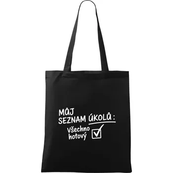 Můj seznam úkolů - Taška bavlněná - 42 x 38 cm ( Černá )