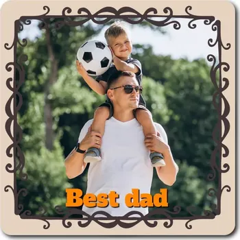 Sablio Polymerový podtácek pod hrnek s vlastním potiskem: hranatý 10x10 cm