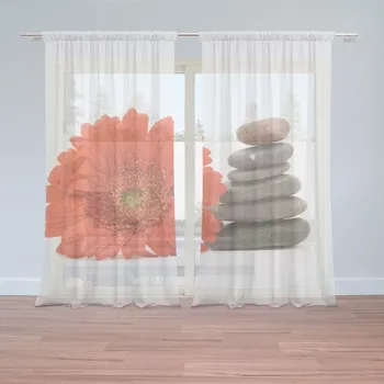 Záclona Sablio Záclony Gerbera s kameny: 2ks 150x250cm