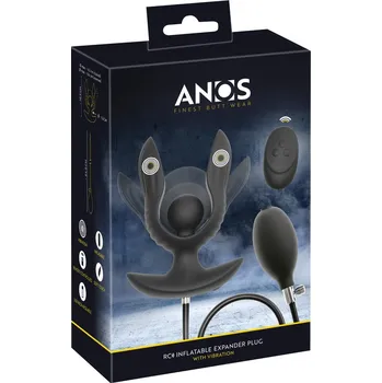 Anální kolík Anos RC Inflatable Expander Plug with Vibration Black