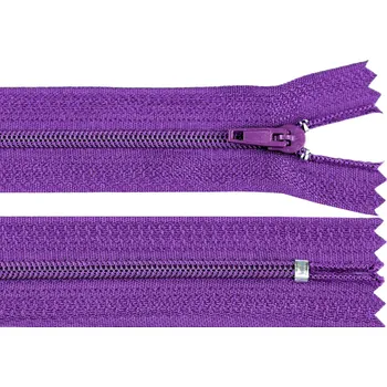 Zip Spirálový zip No 3 délka 18 cm pinlock, malé, 170 fialová purpura