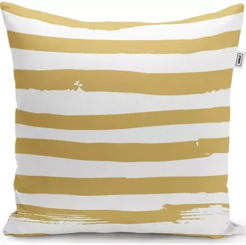 Polštář Sablio Polštář Zlaté pruhy - 40x40 cm