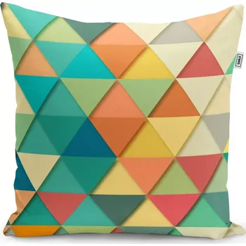 Polštář Sablio Polštář Trojúhelníky - 50x50 cm