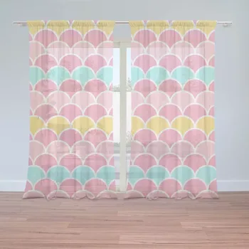 Záclona Sablio Záclony Barevné šupiny: 2ks 150x250cm