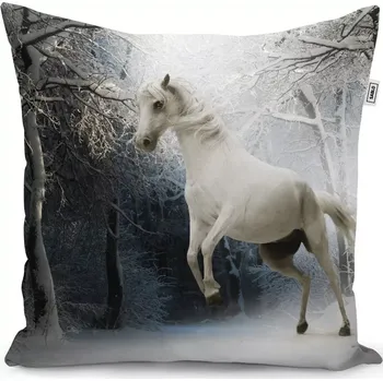 Polštář Sablio Polštář Bílý kůň - 50x50 cm