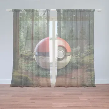 Záclona Sablio Záclony Pokemon ball Les: 2ks 150x250cm