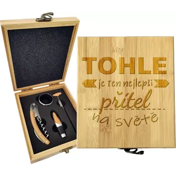 Víno Sablio Dárková sada na víno Tohle je ten nejlepší přítel na světě: 147×168×49 mm