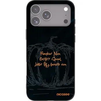 Pouzdro na mobilní telefon Picasee silikonový černý obal pro Apple iPhone 17 Pro Max - Pumpkin