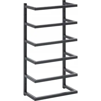 Věšák Černý věšák na ručníky z oceli 24x12x48 cm