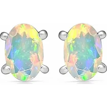 Náušnice Stříbrné náušnice pecky s etiopským opálem SBC-110-EOF 5 mm, 0,6 g