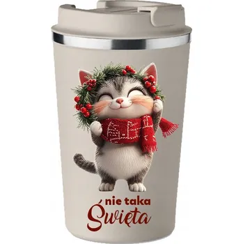 Termohrnek Termohrnek dárek vánoční ne tak Svatá legrační Kotě zima