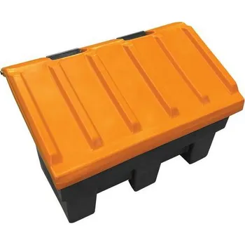 Úložný box Nádoba na zimní posyp Manutan Expert, 180 l, šedá/oranžová