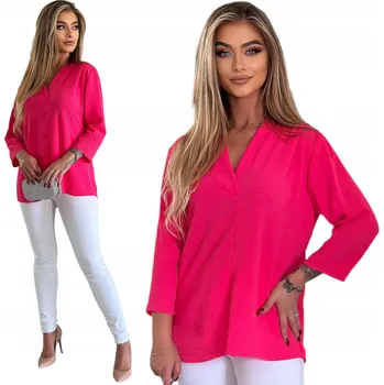 Dámská halenka RŮŽOVÁ ELEGANTNÍ DÁMSKÁ BLUZKA VELIKOST 46