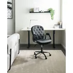 Otočná kancelářská židle černá sametová plynový zdvih nastavitelná výška prošívané opěradlo Beliani