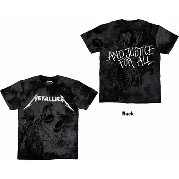 Pánská móda Metallica tričko, Justice Wash BP Black, pánské XXL