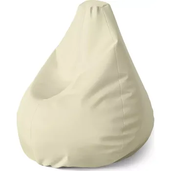 Sedací pytel Sablio Sedací vak Pear Bílá slonová kost - 70 x 95 x 15 cm