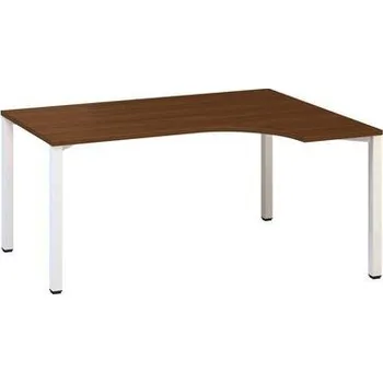 Ergo kancelářský stůl Alfa 200, 180 x 120 x 74,2 cm, pravé provedení, dezén ořech, RAL9010