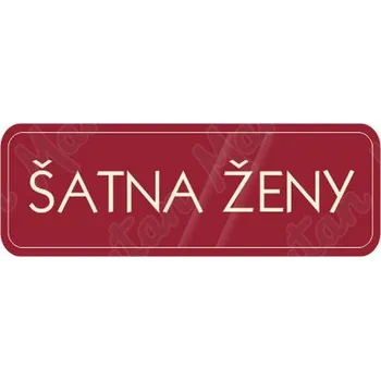 Kancelář Šatna ženy, samolepka 200 x 70 x 0,1 mm, modrá