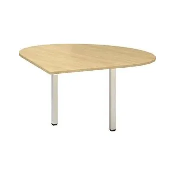 Stolová přístavba Alfa 200 s bílým podnožím, 120 x 120 x 74,2 cm, kapka, pravé provedení, dezén divoká hruška