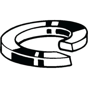 Dílna Pružná podložka s rovným zakončením DIN 127 B Pružinová ocel DIN267-26 Zinko-hliníkový povlak bez Cr6+ ISO 10683 flZnnc M16