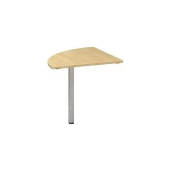 Stolová přístavba Alfa 200, 80 x 80 x 74,2 cm, 1/4 kruh, dezén divoká hruška, RAL9022