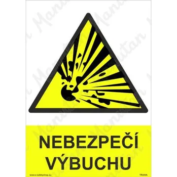 Kancelář Nebezpečí výbuchu, plast 210 x 297 x 0,5 mm A4