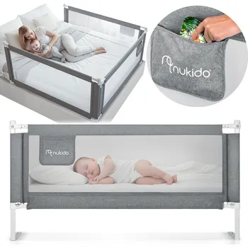Postel Zábrana na postel 200 cm Nukido NK-227 šedá