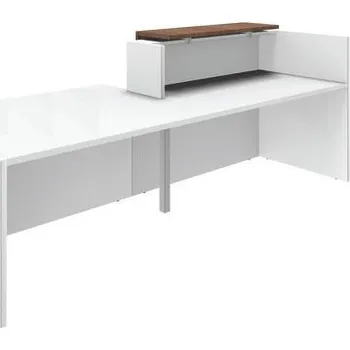 Psací stůl Recepce Luxo snížená vpravo, 286 cm