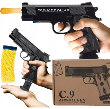 Dětská zbraň KOVOVÁ PISTOLE NA KULIČKY ZESATW + 800 KULIČEK PUŠKA REPLIKA ASG