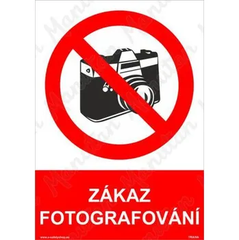 Kancelář Zákaz fotografování, plast 148 x 210 x 2 mm A5