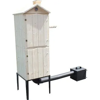 Udírna TOPKING Zahradní dřevěná udírna dvoukomorová neopálená