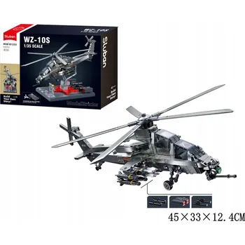 ostatní stavebnice Stavebnice SLUBAN M38-B1233 VRTULNÍK WZ-10S VOJENSKÝ HELIKOPTÉRA ARMÁDA 909 DÍLŮ
