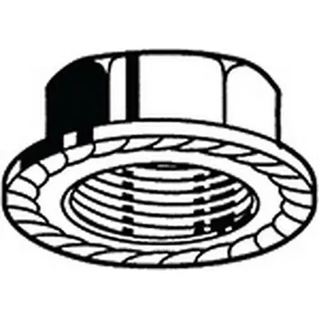 Spojovací materiál Šestihranná matice s ozubeným nákružkem DIN 6923 Ocel Pravý Bez PU 8 M12