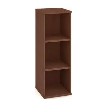 Střední úzká skříň Strong, 115,2 x 40 x 40 cm, otevřená, dezén ořech