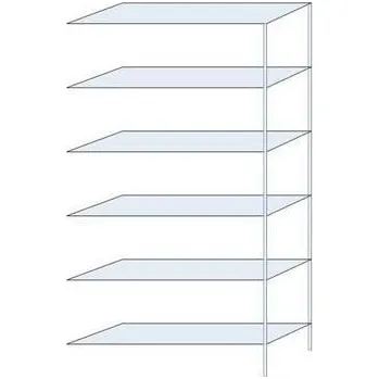 Dílenský regál Kovový regál Taranis, přístavbový, 250 x 130 x 40 cm, 660 kg, 6 polic, stříbrný