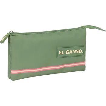 Penál Trojitý penál pro starší žáky a studenty El Ganso Zelená (22 x 12 x 3 cm)
