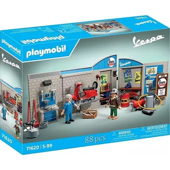 Stavebnice Playmobil Playmobil Vespa 71620 Garáž pro Vespu z 60. let