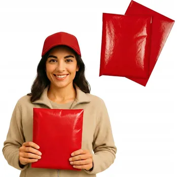 Obálka FÓLIOVÉ OBÁLKY KURÝRSKÉ 450x550 45x55 ČERVENÉ 0,06 25 ks